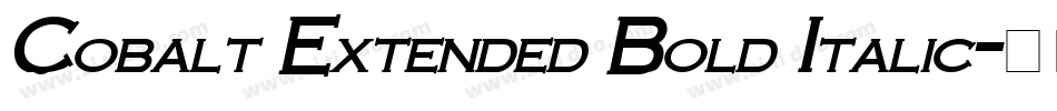 Cobalt Extended Bold Italic字体转换